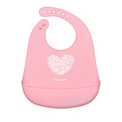 Canpol babies Pastels Silicone Bib Pink Podbradník pre deti 1 ks