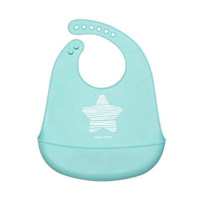 Canpol babies Pastels Silicone Bib Blue Podbradník pre deti 1 ks