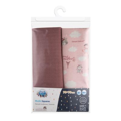 Canpol babies Bonjour Paris Muslin Squares Diapers Pink Látková plienka pre deti 2 ks