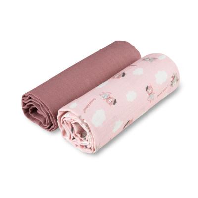 Canpol babies Bonjour Paris Muslin Squares Diapers Pink Látková plienka pre deti 2 ks