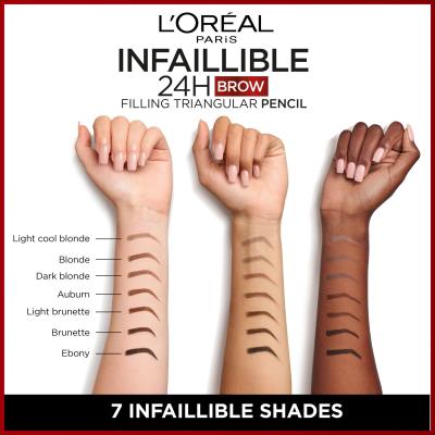 L&#039;Oréal Paris Infaillible Brows 24H Filling Triangular Pencil Ceruzka na obočie pre ženy 1 ml Odtieň 05 Brunette