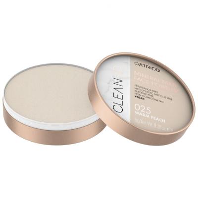 Catrice Clean ID Mineral Matt Face Powder Púder pre ženy 8 g Odtieň 025 Warm Peach