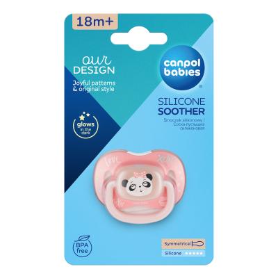 Canpol babies Exotic Animals Silicone Soother Panda 18m+ Cumlík pre deti 1 ks