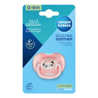 Canpol babies Exotic Animals Silicone Soother Panda 0-6m Cumlík pre deti 1 ks