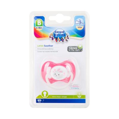 Canpol babies Bunny &amp; Company Latex Soother Pink 6-18m Cumlík pre deti 1 ks