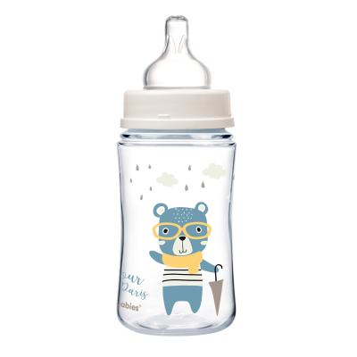 Canpol babies Bonjour Paris Easy Start Anti-Colic Bottle Blue 3m+ Dojčenská fľaša pre deti 240 ml