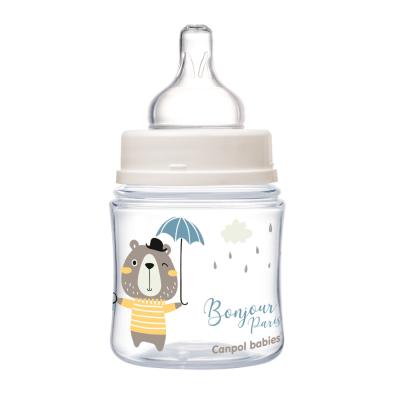 Canpol babies Bonjour Paris Easy Start Anti-Colic Bottle Blue 0m+ Dojčenská fľaša pre deti 120 ml