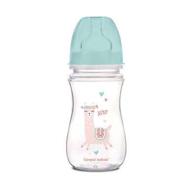 Canpol babies Exotic Animals Easy Start Anti-Colic Bottle Green 3m+ Dojčenská fľaša pre deti 240 ml