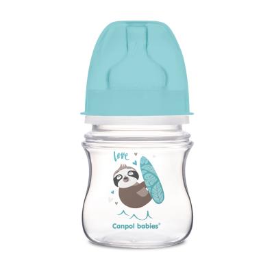 Canpol babies Exotic Animals Easy Start Anti-Colic Bottle Blue 0m+ Dojčenská fľaša pre deti 120 ml