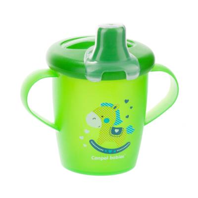 Canpol babies Toys Non-Spill Cup Green 9m+ Šálka pre deti 250 ml