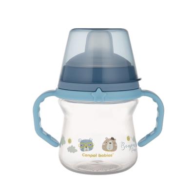 Canpol babies Bonjour Paris First Cup Blue 6m+ Šálka pre deti 150 ml