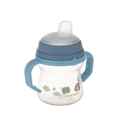 Canpol babies Bonjour Paris First Cup Blue 6m+ Šálka pre deti 150 ml