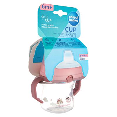 Canpol babies Bonjour Paris First Cup Pink 6m+ Šálka pre deti 150 ml