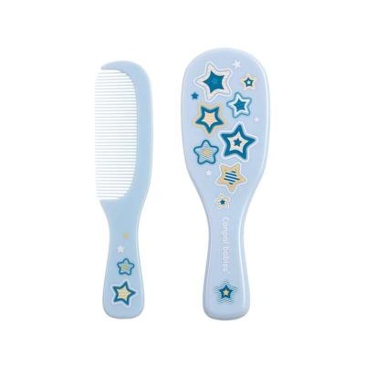 Canpol babies Newborn Baby Baby Brush With Comb Stars Hrebeň na vlasy pre deti Set