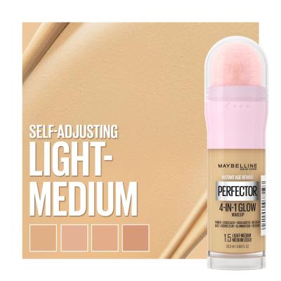 Maybelline Instant Anti-Age Perfector 4-In-1 Glow Make-up pre ženy 20 ml Odtieň 1.5 Light Medium