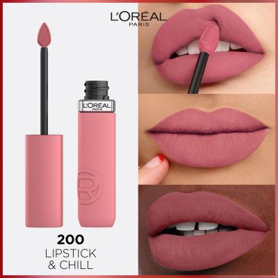 L&#039;Oréal Paris Infaillible Matte Resistance Lipstick Rúž pre ženy 5 ml Odtieň 200 Lipstick&amp;Chill