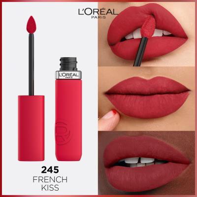 L&#039;Oréal Paris Infaillible Matte Resistance Lipstick Rúž pre ženy 5 ml Odtieň 245 French Kiss