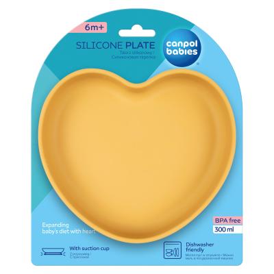 Canpol babies Silicone Suction Plate Yellow Riad pre deti 300 ml