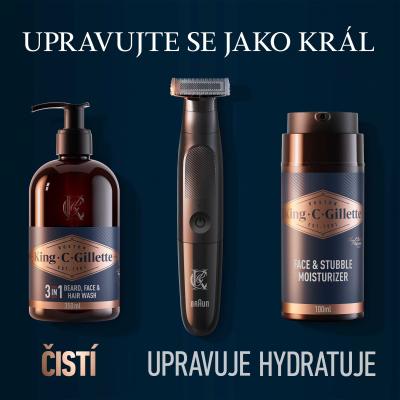 Gillette King C. Beard &amp; Face Wash Šampón na fúzy pre mužov Set