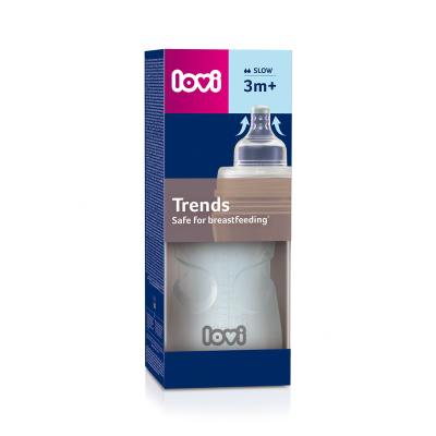 LOVI Trends Bottle 3m+ Green Dojčenská fľaša pre deti 250 ml