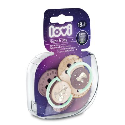 LOVI Night &amp; Day Dynamic Soother Girl 18m+ Cumlík pre deti 2 ks