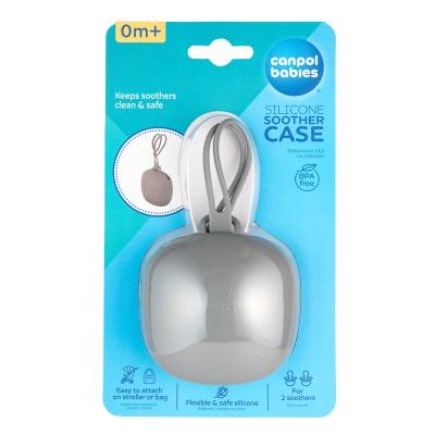 Canpol babies Silicone Soother Case Grey Púzdro na cumlík pre deti 1 ks