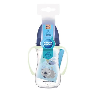 Canpol babies Sleepy Koala Easy Start Anti-Colic Bottle Blue 3m+ Dojčenská fľaša pre deti 240 ml