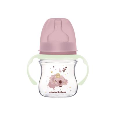 Canpol babies Sleepy Koala Easy Start Anti-Colic Bottle Pink 0m+ Dojčenská fľaša pre deti 120 ml