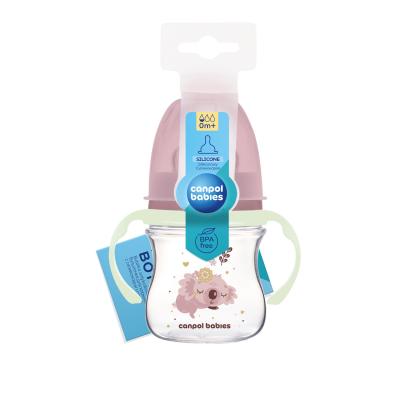 Canpol babies Sleepy Koala Easy Start Anti-Colic Bottle Pink 0m+ Dojčenská fľaša pre deti 120 ml