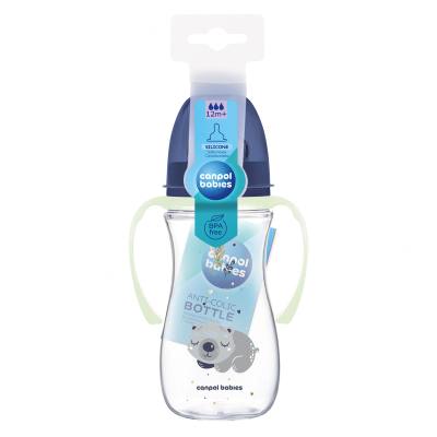 Canpol babies Sleepy Koala Easy Start Anti-Colic Bottle Blue 12m+ Dojčenská fľaša pre deti 300 ml