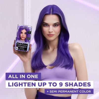 L&#039;Oréal Paris Préférence Meta Vivids Farba na vlasy pre ženy 75 ml Odtieň 9.120 Meta Lilac