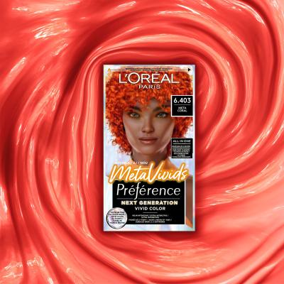 L&#039;Oréal Paris Préférence Meta Vivids Farba na vlasy pre ženy 75 ml Odtieň 6.403 Meta Coral