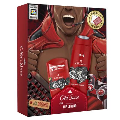 Old Spice Wolfthorn Darčeková kazeta deostick 50 ml + sprchovací gél 3v1 250 ml + hracie karty