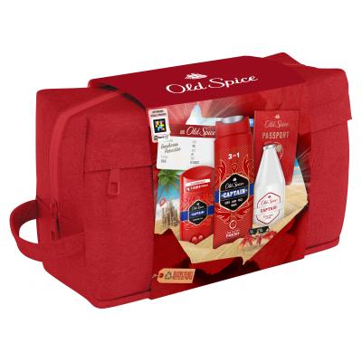 Old Spice Captain Darčeková kazeta deostick 50 ml + sprchovací gél 3v1 250 ml + voda po holení 100 ml + kozmetická taška