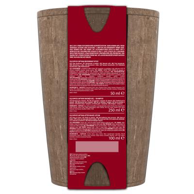 Old Spice Captain Darčeková kazeta deostick 50 ml + sprchovací gél 3v1 250 ml + voda po holení 100 ml + drevený súdok