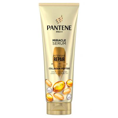 Pantene PRO-V Your Golden Me Time Kit Darčeková kazeta šampón Intensive Repair 250 ml + kondicionér Intensive Repair 200 ml + olej na vlasy Keratín Protect Oil 100 ml + intenzívna starostlivosť na vlasy Serum Shots Intensive Repair 3x15 ml + kozmetická taštička