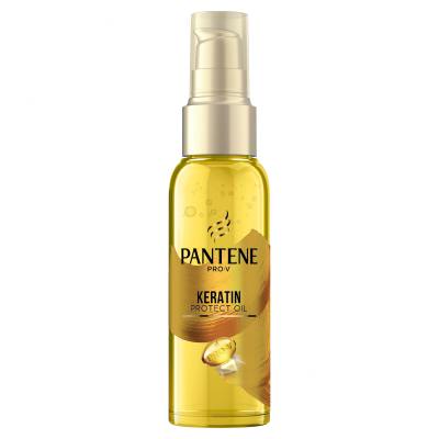 Pantene PRO-V Your Golden Me Time Kit Darčeková kazeta šampón Intensive Repair 250 ml + kondicionér Intensive Repair 200 ml + olej na vlasy Keratín Protect Oil 100 ml + intenzívna starostlivosť na vlasy Serum Shots Intensive Repair 3x15 ml + kozmetická taštička