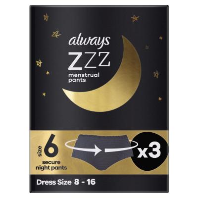 Always Zzz Menstrual Pants Menštruačné nohavičky pre ženy Set