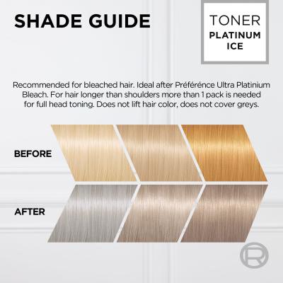 L&#039;Oréal Paris Préférence Le Blonding Toner Farba na vlasy pre ženy 60 ml Odtieň Platinum Ice