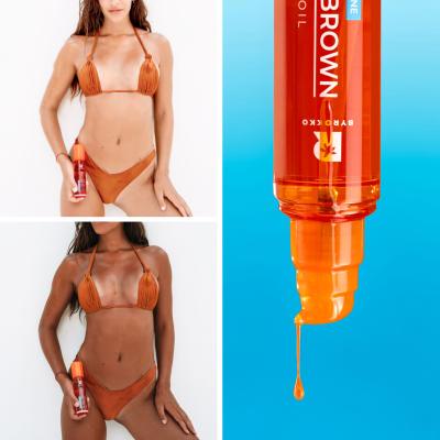 Byrokko Shine Brown Beta Carotene Tanning Maximiser Oil Opaľovací prípravok na telo pre ženy 150 ml