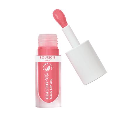 BOURJOIS Paris Healthy Mix Clean &amp; Vegan S.O.S Lip Oil Olej na pery pre ženy 4,5 ml Odtieň 4 Pink Passion