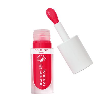 BOURJOIS Paris Healthy Mix Clean &amp; Vegan S.O.S Lip Oil Olej na pery pre ženy 4,5 ml Odtieň 3 Straw&#039;Bisous