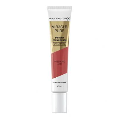 Max Factor Miracle Pure Infused Cream Blush Lícenka pre ženy 15 ml Odtieň 07 Warm Sienna