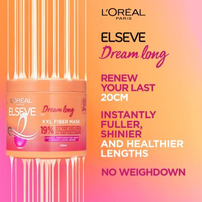 L&#039;Oréal Paris Elseve Dream Long XXL Fiber Mask Maska na vlasy pre ženy 400 ml