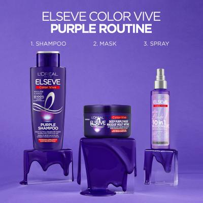 L&#039;Oréal Paris Elseve Color-Vive Deep Purple Mask Maska na vlasy pre ženy 250 ml