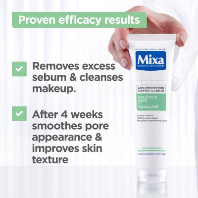 Mixa Salicylic Acid + Squalane Anti-Imperfection Comfort Cleanser Čistiaci gél pre ženy 150 ml