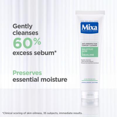 Mixa Salicylic Acid + Squalane Anti-Imperfection Comfort Cleanser Čistiaci gél pre ženy 150 ml