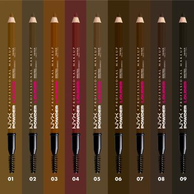 NYX Professional Makeup Powder Louder Brow Pencil Ceruzka na obočie pre ženy 1,15 g Odtieň 07 Espresso