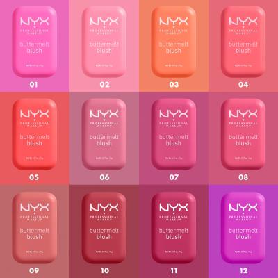 NYX Professional Makeup Buttermelt Blush Lícenka pre ženy 5 g Odtieň 01 My Butta Half