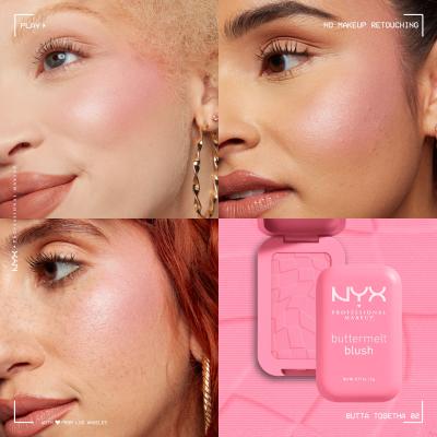 NYX Professional Makeup Buttermelt Blush Lícenka pre ženy 5 g Odtieň 02 Butta Together